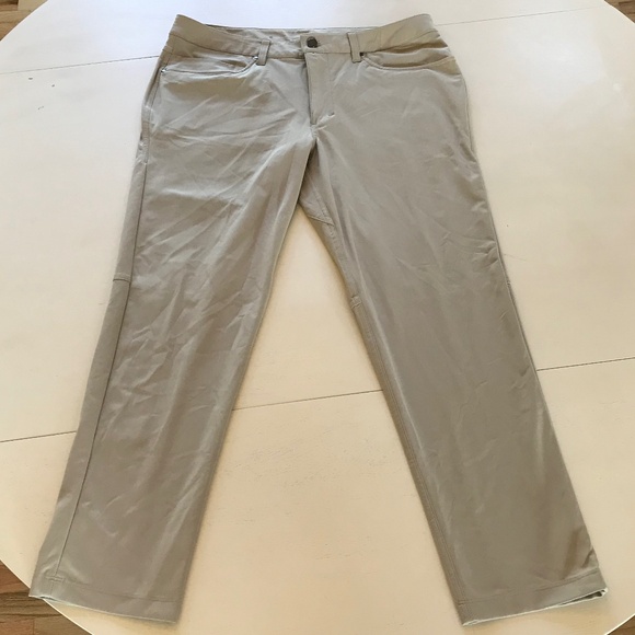 NEW LULULEMON KHAKI ABC CLASSIC-FIT 5 POCKET 34 x 28 - Picture 15 of 16